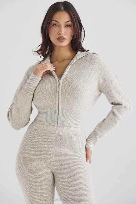 klær blaise opal marl strikket cropped cardigan House of CB J6RL1032