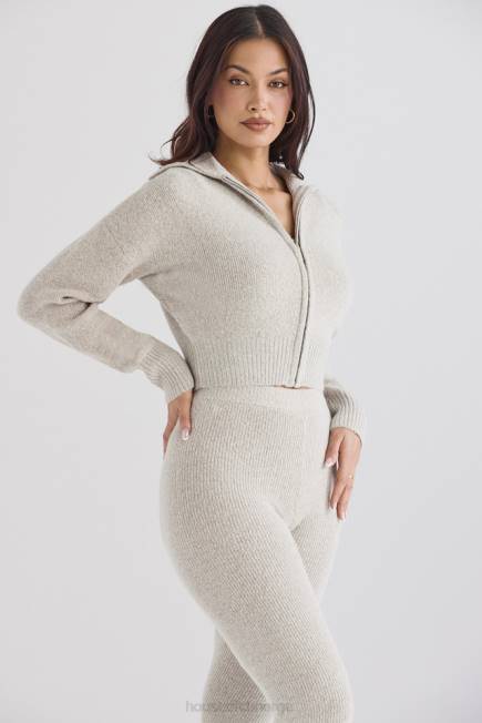 klær blaise opal marl strikket cropped cardigan House of CB J6RL1032