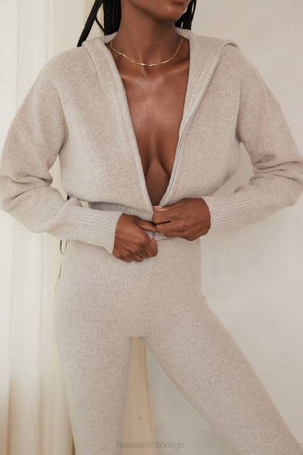 klær blaise opal marl strikket cropped cardigan House of CB J6RL1032