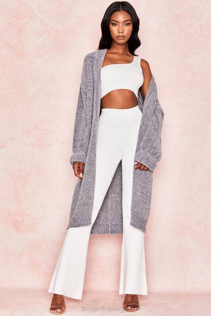 klær celine grå chenille slouchy cardigan House of CB J6RL1053