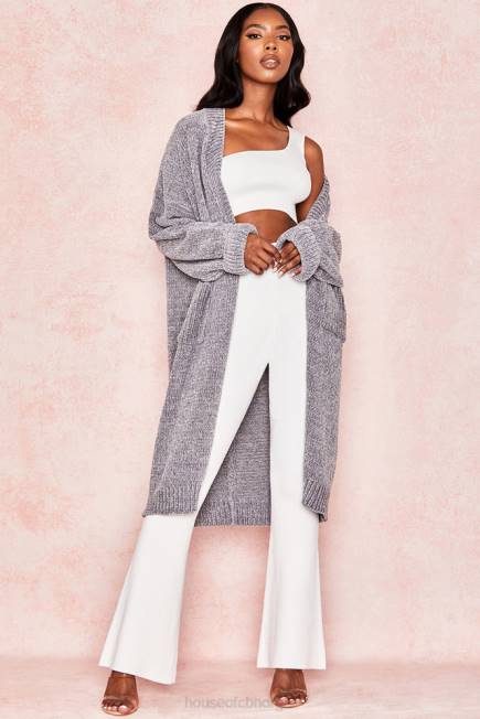 klær celine grå chenille slouchy cardigan House of CB J6RL1053