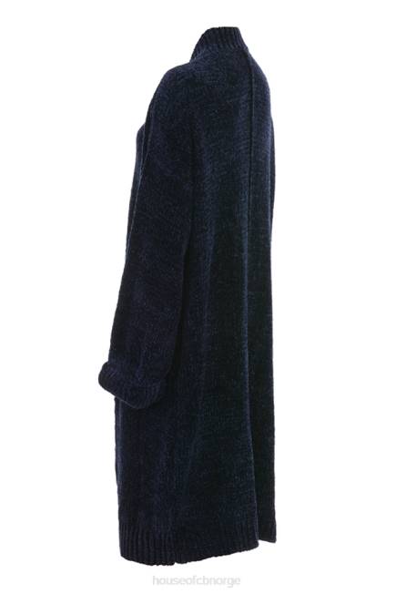 klær celine marineblå chenille slouchy cardigan House of CB J6RL1044