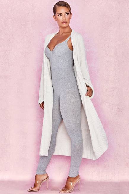 klær celine off white chenille slouchy cardigan House of CB J6RL1054