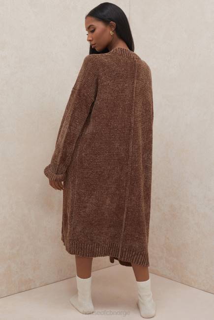 klær celine sjokolade chenille slouchy cardigan House of CB J6RL1048