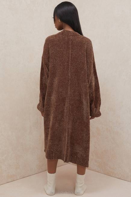 klær celine sjokolade chenille slouchy cardigan House of CB J6RL1048