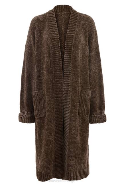 klær celine sjokolade chenille slouchy cardigan House of CB J6RL1048
