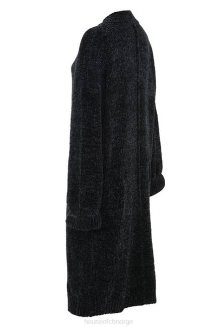 klær celine svart chenille slouchy cardigan House of CB J6RL1052