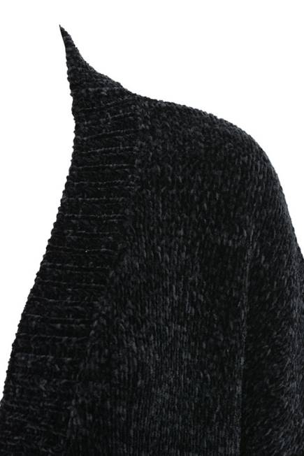klær celine svart chenille slouchy cardigan House of CB J6RL1052