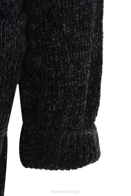 klær celine svart chenille slouchy cardigan House of CB J6RL1052