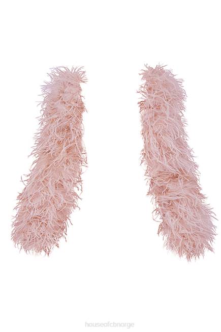 klær ask myk rosa marabou jakke med ermer House of CB J6RL1035