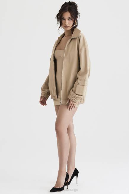 klær cami taupe oversized treningsjakke House of CB J6RL1042