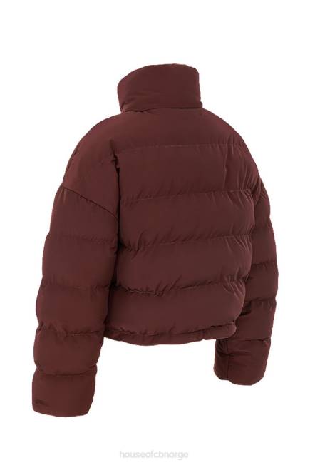 klær hero chocolate oversized pufferjakke i c-form House of CB J6RL1047