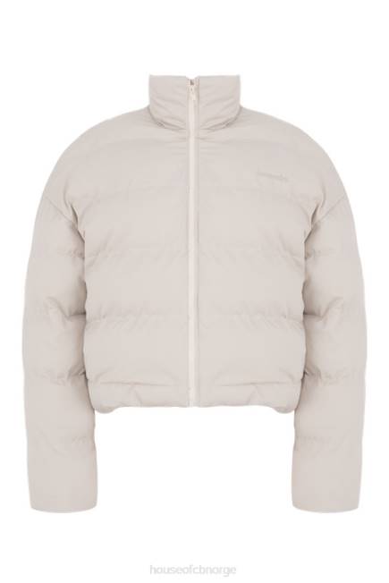 klær hero elfenben oversized pufferjakke i c-form House of CB J6RL1046