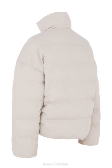 klær hero elfenben oversized pufferjakke i c-form House of CB J6RL1046