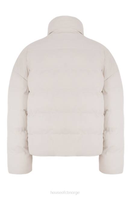 klær hero elfenben oversized pufferjakke i c-form House of CB J6RL1046