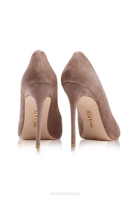 sko paris 4\' mokka semsket hæl med spisse tå House of CB J6RL1125