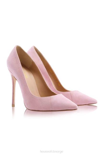 sko paris 5\' rosa semsket hæl med spisse tå House of CB J6RL1129