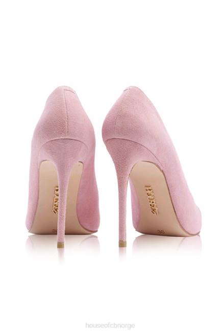 sko paris 5\' rosa semsket hæl med spisse tå House of CB J6RL1129