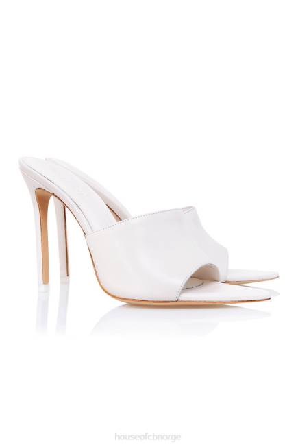 sko andromeda off white lær spiss muldyr House of CB J6RL1111