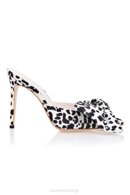 sko beaubelle dalmatisk trykk oversized bue muldyr House of CB J6RL1110