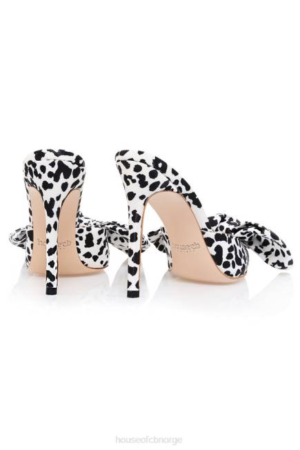 sko beaubelle dalmatisk trykk oversized bue muldyr House of CB J6RL1110