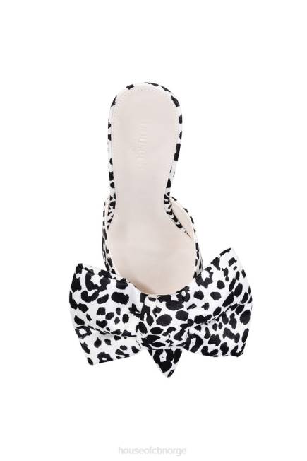 sko beaubelle dalmatisk trykk oversized bue muldyr House of CB J6RL1110