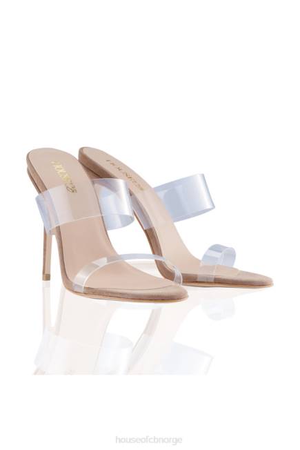 sko lucent klar stropp beige semsket muldyr House of CB J6RL1116
