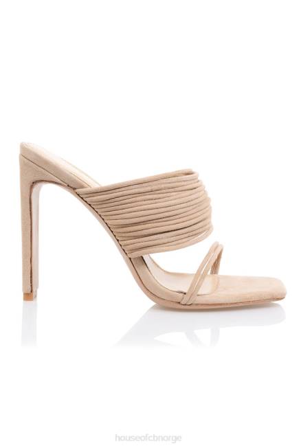 sko evangeline beige sandaler med firkantet tå House of CB J6RL1105