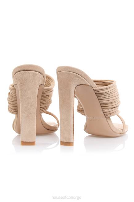 sko evangeline beige sandaler med firkantet tå House of CB J6RL1105