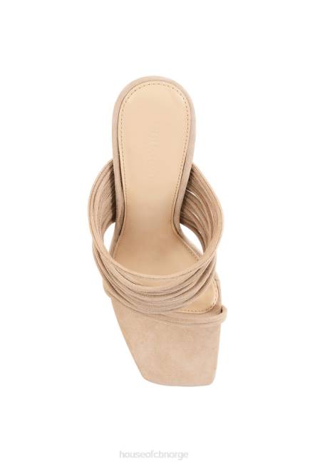 sko evangeline beige sandaler med firkantet tå House of CB J6RL1105