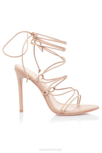 sko tao 100 beige skinn knapt der sandal House of CB J6RL1101