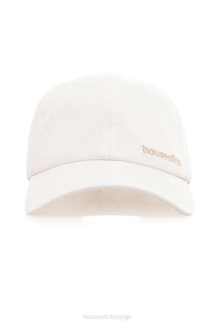 tilbehør devon off white baseballhette med spenne bak House of CB J6RL1062