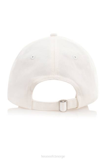 tilbehør devon off white baseballhette med spenne bak House of CB J6RL1062