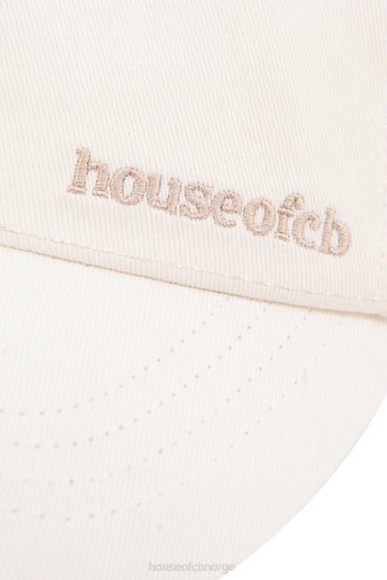 tilbehør devon off white baseballhette med spenne bak House of CB J6RL1062