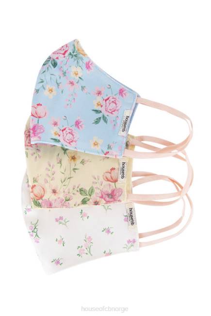 tilbehør floral ansiktsmasker - sett med 3 House of CB J6RL1256