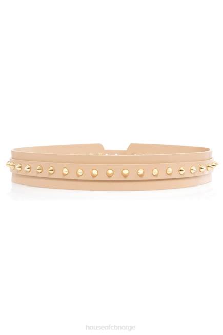 tilbehør moneymaker tan studded midjebelte House of CB J6RL1258