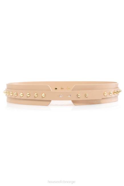 tilbehør moneymaker tan studded midjebelte House of CB J6RL1258
